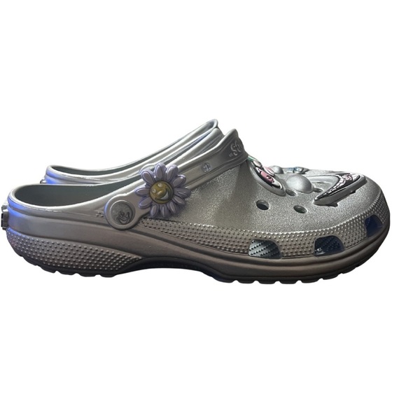 ? RARE Crocs x Kenny Scharf Classic Clog - Silver Metallic Limited Edition